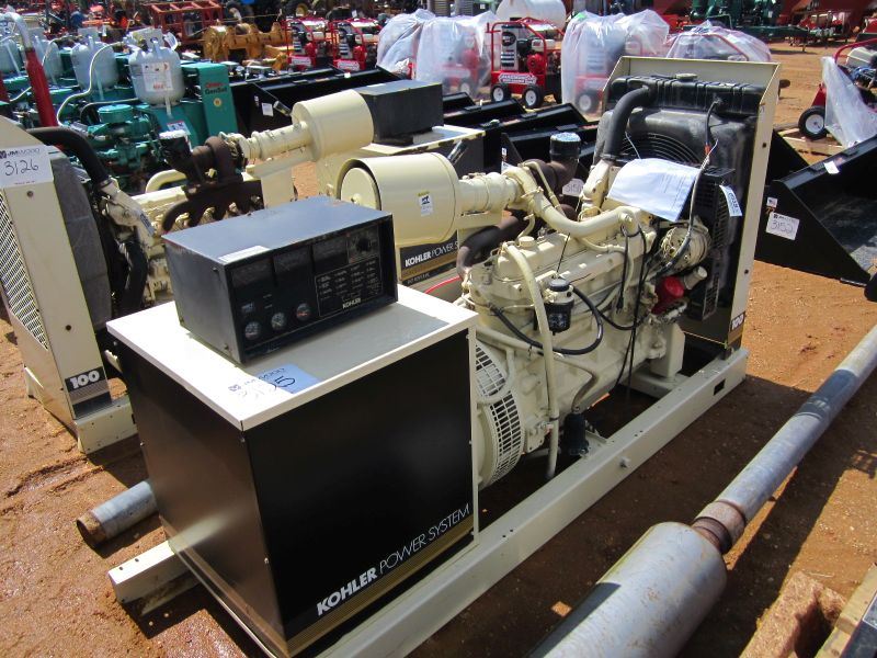 KOHLER POWER SYSTEM 100R02J61 GENERATOR, S/N 353573, JOHN DEERE DIESEL ENG