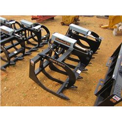 (UNUSED) TOMAHAWK TWO CYLINDER 72" HD BRUSH GRAPPLE, FITS SKID STEER LOADER