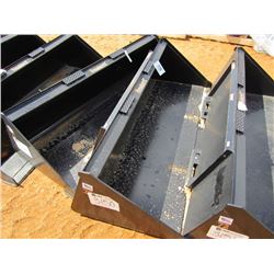 (UNUSED) TOMAHAWK 72" SMOOTH BUCKET, FITS SKID STEER LOADER