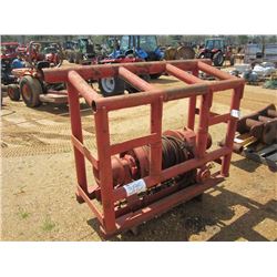 WINCH, CHAIN DRIVE, MTD ON 3" PIPE FRAME