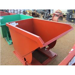 STANDARD DUTY 1.5 CU YD STACKABLE SELF DUMPING HOPPER, 4,000# CAP