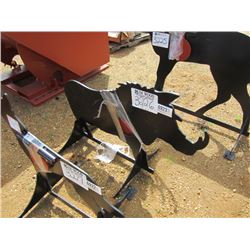 3/8 AR500 STEEL WILD BOAR SHOOTING TARGET W/ HEART FLAPPER