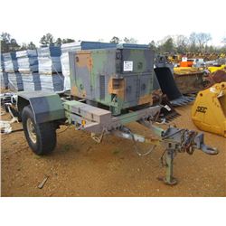 GENERATOR SET MEP-802A DIESEL ENGINE, S/N R2B01143, SINGLE PHASE, 120/240 VOLTS, MTD ON S/A TRAILER