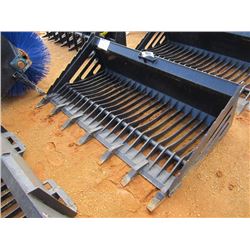 (UNUSED) WILDCAT 72" ROCK BUCKET, FITS SKID STEER LOADER