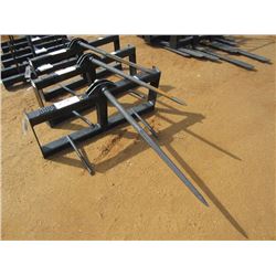 (UNUSED) TOMAHAWK HD HAY SPEAR FRAME, SINGLE TINE, FITS SKID STEER LOADER