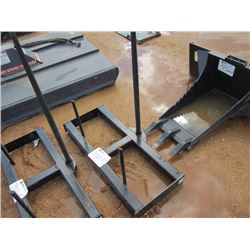 (UNUSED) TOMAHAWK HD HAY SPEAR FRAME, SINGLE TINE, FITS SKID STEER LOADER