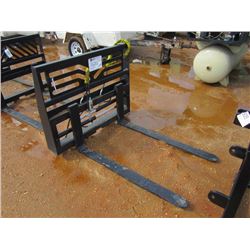 (UNUSED) FORK ASSY W/ HYD SLIDING FORKS, FIT SKID STEER LOADER
