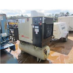 INGERSOLL-RAND ELECTRIC AIR COMPRESSOR W/INGERSOLL-RAND DRIER, MTD ON TANK, 120 GALLON