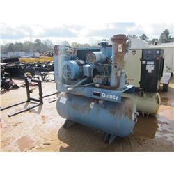 QUINCY ELECTRIC AIR COMPRESSOR, MTD ON TANK