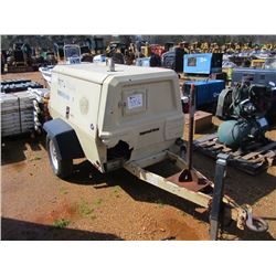 INGERSOLL-RAND 185 AIR COMPRESSOR, DIESEL ENGINE, METER READING 762 HOURS
