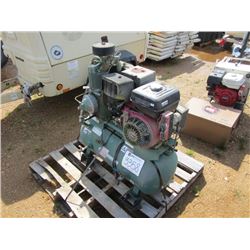 CHAMPION AIR COMPRESSOR, GAS ENGINE, BELT DRIVE, TANK MTD