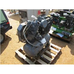 AIR COMPRESSOR MTD ON TANK, BELT DRIVE, GAS ENGINE