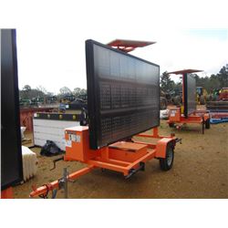 K & K SYSTEMS DIGITAL SIGN BOARD, S/N 244092, BATTERY/SOLAR POWERED, 24 DIGIT, 6.5'X11' DISPLAY, TRA