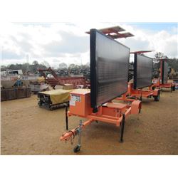 K & K SYSTEMS DIGITAL SIGN BOARD, S/N 244094, BATTERY/SOLAR POWERED, 24 DIGIT, 6.5'X11' DISPLAY, TRA