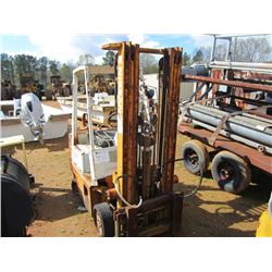 NISSAN 30 FORKLIFT, S/N CPH01-000988, 2,750# CAP, LP GAS, METER READING 9,297 HOURS