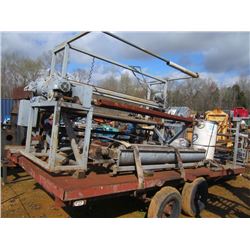 BUNTING LAMINATING MACHINE W/ CONTROL MTD ON SHOP BUILT T/A TAG TRAILER