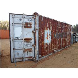 MAERSK 8' X 20' SHIPPING CONTAINER W/ BUILT IN SHELVING AND LOCKERS, S/N JG-96-1648