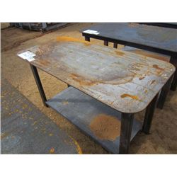 HEAVY DUTY 30X57 WELDING SHOP TABLE WITH SHELF
