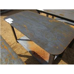 HEAVY DUTY 30X57 WELDING SHOP TABLE WITH SHELF