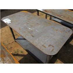 HEAVY DUTY 30X57 WELDING SHOP TABLE WITH SHELF
