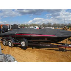 2012 RANGER Z522 BASS BOAT, S/N RGR07071E212, 250 HP MURCURY GAS ENG, FOUR STROKE SUPER CHARGED, TWI
