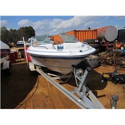 SEA-RAY 16' BOAT, MERCRUISER INBOARD/OUTBOARD, MAGIC LOADER S/A ALUMINUM TRAILER