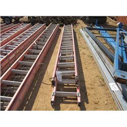 1 LOT (2) 32' FIBERGLASS EXTENSION LADDER