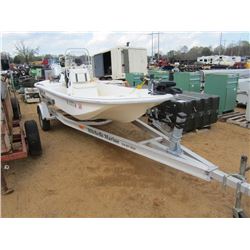 CAROLINA SKIFF JV17 BOAT, S/N EKH0F59B606, 50 HP HONDA, 4 STROKE