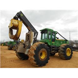 JOHN DEERE 748H GRAPPLE SKIDDER, S/N 653854 (13 YR) DUAL ARCH, WINCH, ECAB W/ AIR, 30.5L-32 TIRES, M