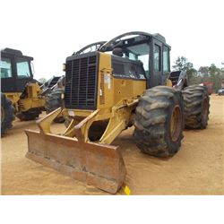 CAT 525C GRAPPLE SKIDDER, S/N 52500324 (07 YR) SINGLE ARCH, WINCH, ECAB W/ AIR, 30.5L-32 TIRES, METE