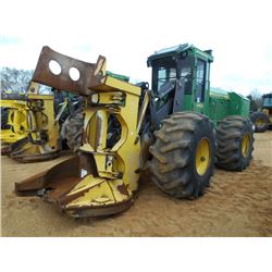 JOHN DEERE 643K FELLER BUNCHER, S/N 635166, (13 YR) JOHN DEERE SAW HEAD, ECAB W/ AIR, 28L-26 TIRES, 