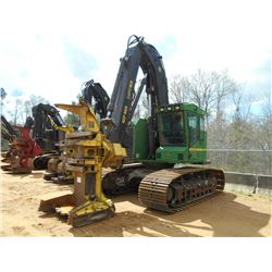 JOHN DEERE 753J TRACK FELLER BUNCHER, S/N 254037 (14 YR) JOHN DEERE FR21B ROTATING SAW HEAD, ECAB W/