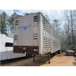 1972 FRUEHAUF D90944 T/A 44' LIVESTOCK TRAILER, S/N SWP177001, 68,000# GVWR SPRING SUSPENSION, 11R22