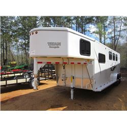 TITAN 3 HORSE STOCK T/A TRAILER W/SLEEPING QUARTERS, S/N 4TGG2220631024756, LT235/85R16 TIRES (TITLE