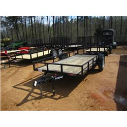 (UNUSED) 2015 CALIBER 6' X 14' S/A TAG TRAILER, S/N 57BLH6143G1024658, WIRE MESH RAMP, ST205/75D15 T