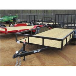 (UNUSED) 2015 CALIBER 7' X 16' T/A TAG TRAILER, S/N 57BWG7162F1516183, WIRE MESH RAMP, ST205/75D15 T