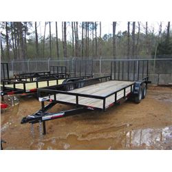 (UNUSED) 2015 TRAILER WORLD 7' X 18' T/A TAG TRAILER, S/N 57BLH7187G1024106, WIRE MESH RAMP, ST205/7