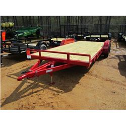 (UNUSED) 83" X 20' T/A TAG TRAILER, S/N B8322016, 24" DOVETAIL, SLIDE OUT RAMP, ST205/75D15 TIRES