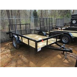 (UNUSED) 2015 CALIBER 6' X 10' S/A TAG TRAILER, S/N 57BLH6104G1024830, 24" DOVETAIL, WIRE MESH RAMP,