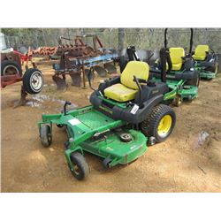 JOHN DEERE 757Z TRACK ZERO TURN LAWN MOWER, S/N TC0757B061699, GAS ENG, 60" DECK, METER READING 1,85