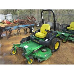 JOHN DEERE 757Z TRACK ZERO TURN LAWN MOWER, S/N TC0757B042286, GAS ENG, 60" DECK, METER READING 758 