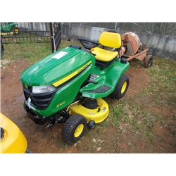 JOHN DEERE X300 RIDING LAWN MOWER, S/N 1M0X300CJFM322710, JOHN DEERE GAS ENG, 42" DECK, METER READIN