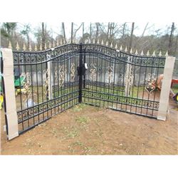 WROUGHT IRON DRIVE WAY GATE 20'