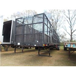 2000 FONTAINE 48' T/A FLATBED TRAILER, S/N 13N1482C0Y1590992, 6' EXPANDED METAL WALLS, W/GATES, SLID