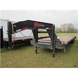 CALIBER 32' T/A GOOSENECK TRAILER, S/N 2986, 5' DOVETAIL, FOLD UP RAMP
