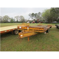 1991 12 TON BACKHOE PRO T/A MILITARY TRAILER, S/N 42EDPH44XM1000037, 23' X 8' DOVE TAIL, FOLD UP RAM