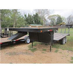 SHOPBUILT 24' GOOSENECK T/A TRAILER, S/N, 12' DOVETAIL, FOLD UP RAMP, ST225/75D15 TIRES