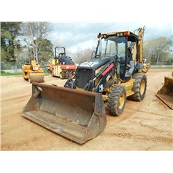 CAT 420E IT 4X4 LOADER BACKHOE, S/N KMW01437, MP BUCKET, QUICK COUPLER, 36" HOE BUCKET, CANOPY, METE