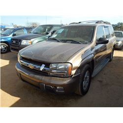 2003 CHEVROLET TRAIL BLAZER, S/N 1GNES16S036145644, GAS ENG, A/T, ODOMETER READING 237,645 MILES