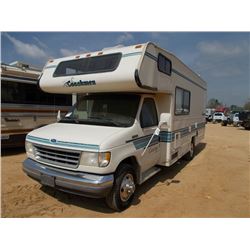 1994 FORD 3350 S/A CAMPER, S/N 1FDKE30GXRHA00428, GAS ENG, A/T, COACHMEN CAMPER BODY, ODOMETER READI